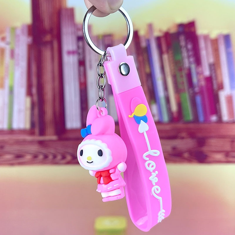 Sanrio Móc Khóa Xe Hơi Hình Melody Kuromi Kt Dễ Thương