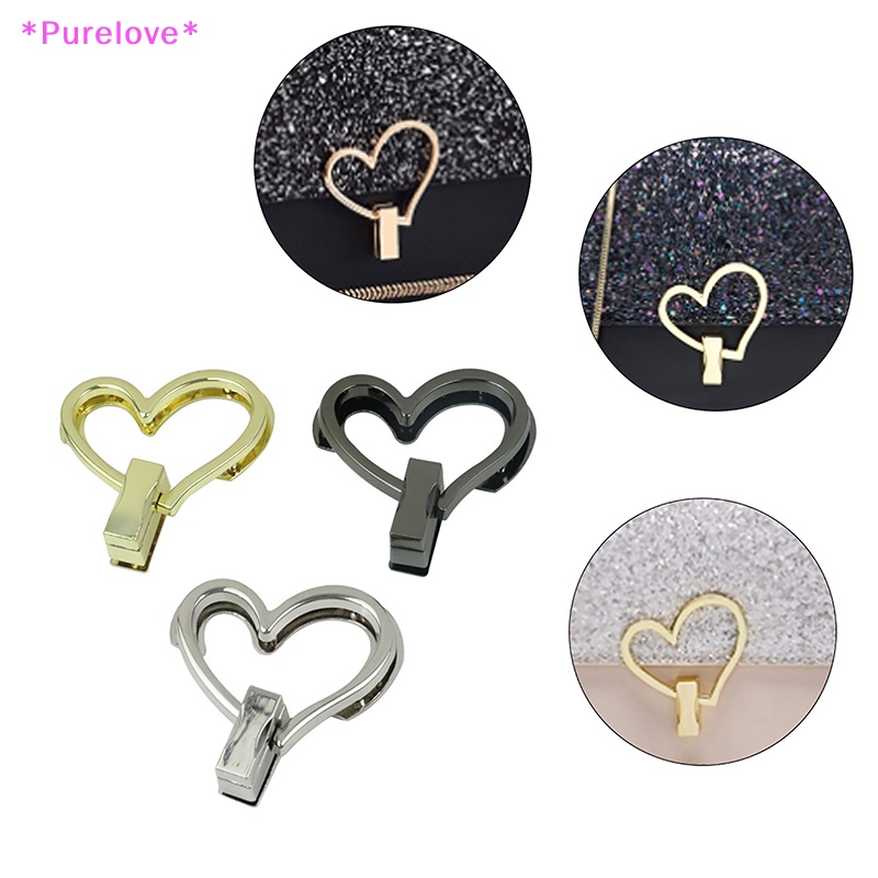 Khóa Kim Loại Hình Trái Tim Dành Cho Túi Xách Cầm Tay Thời Trang Mới