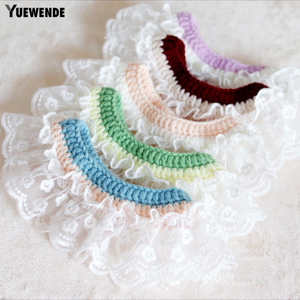 Yếm Đeo Cổ YQ.E Viền Ren Hoa Dễ Thương Chống Thất Lạc Cho Thú Cưng