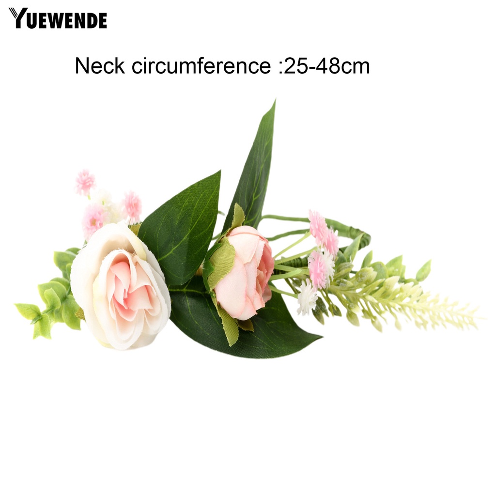 Vòng Hoa Nhựa Thắt Nơ Xinh Xắn Cho Thú Cưng