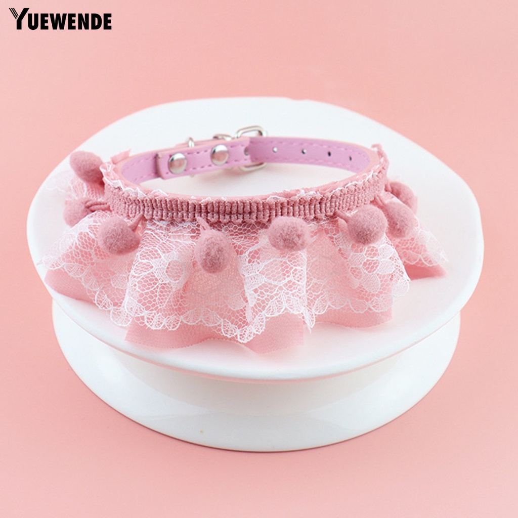 Yq.e Vòng Cổ Giả Da Đính Ngọc Trai Bằng Polyester Chống Mài Mòn Cho Thú Cưng