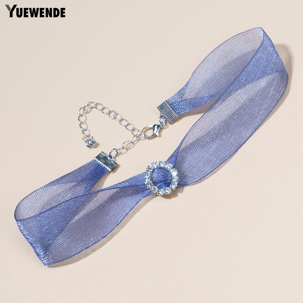 Yq.e Vòng Cổ Ruy Băng Viền Ren Đính Đá Có Thể Điều Chỉnh Thời Trang An Toàn Dành Cho Thú Cưng Mặc Hàng Ngày