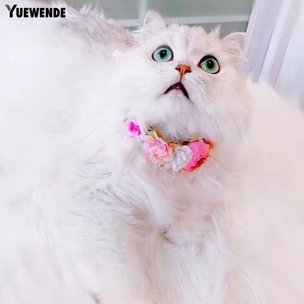 Vòng Cổ Polyester Màu Sắc Tươi Sáng Họa Tiết Hoa Xinh Xắn Cho Thú Cưng