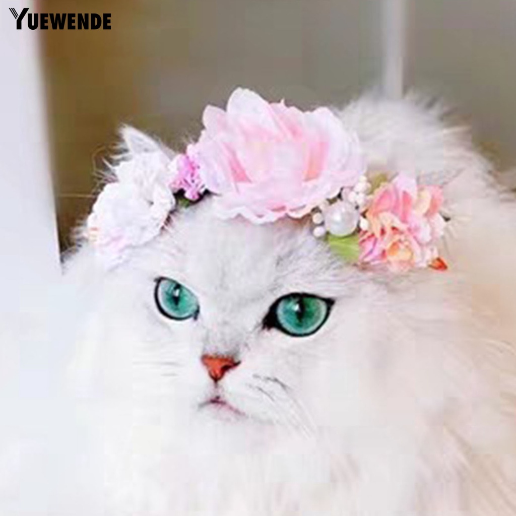 Vòng Cổ Polyester Màu Sắc Tươi Sáng Họa Tiết Hoa Xinh Xắn Cho Thú Cưng