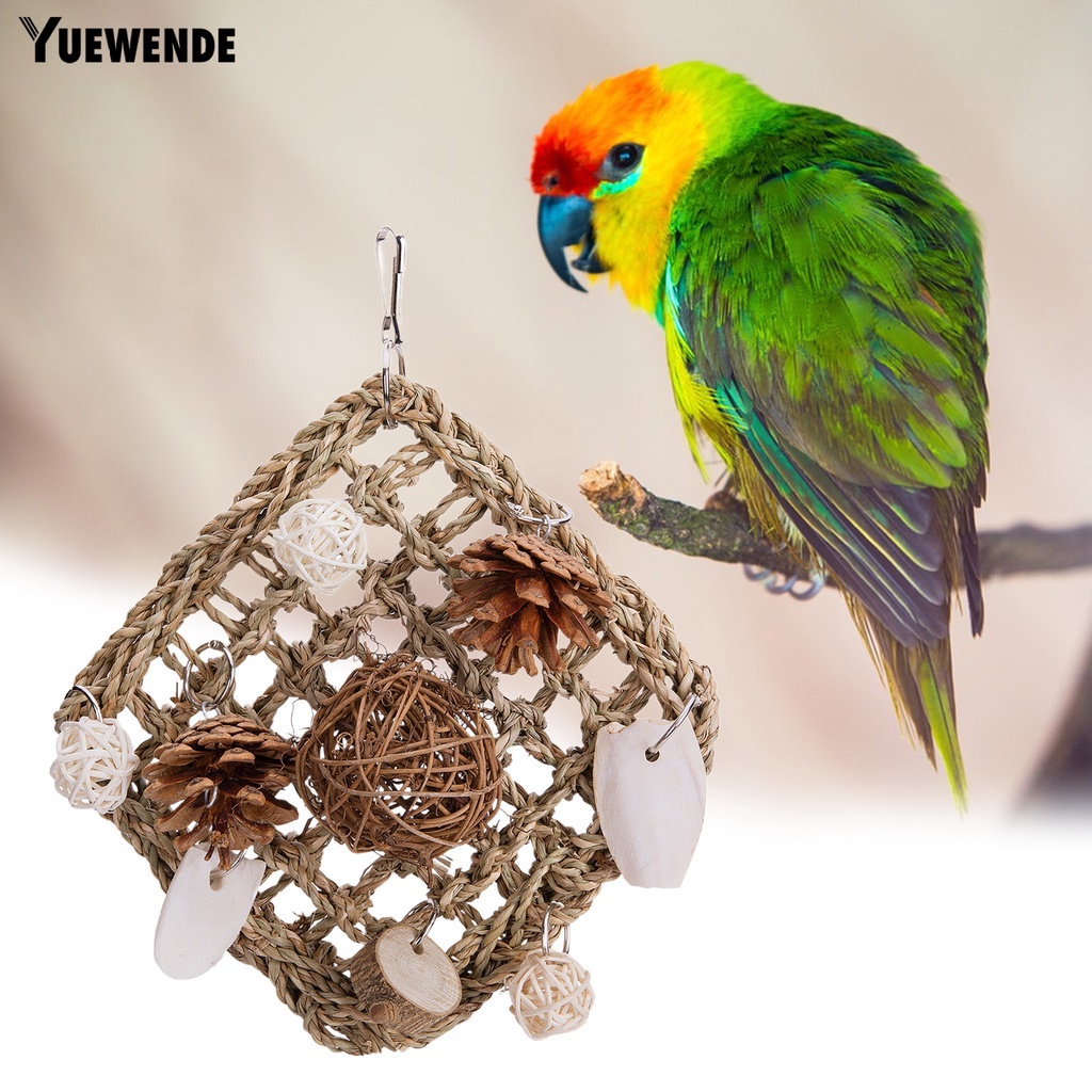 Yq.e Đồ Chơi Chất Liệu Tự Nhiên Trọng Lượng Nhẹ Chống Cắn Mài Răng Cho Chim Vẹt