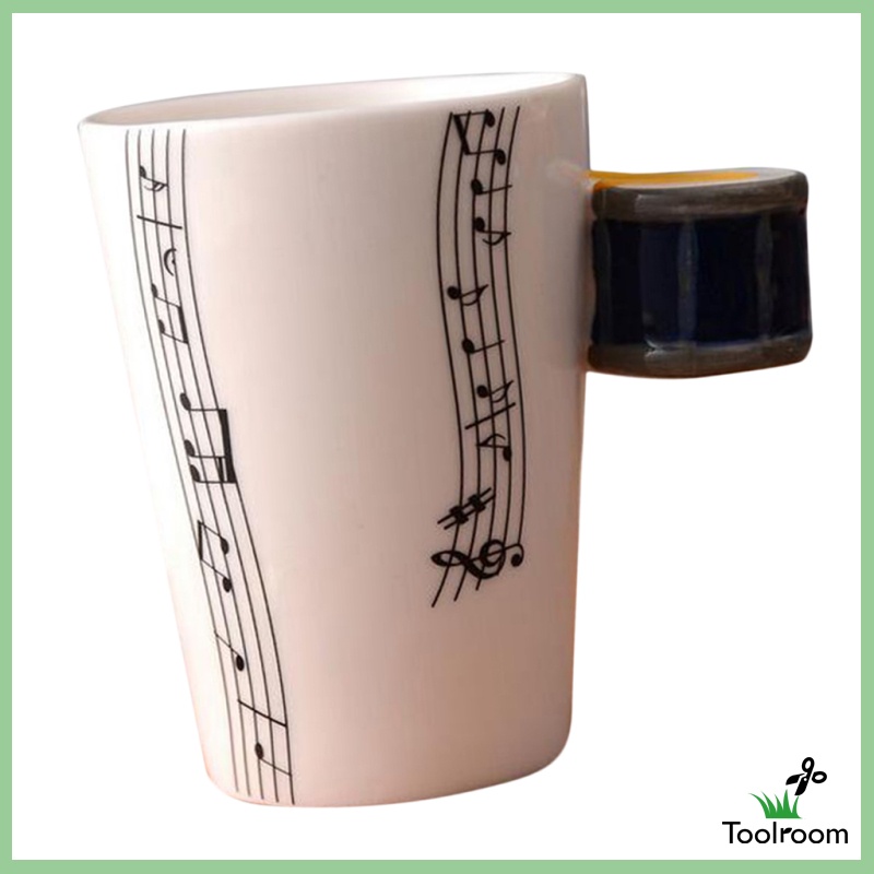 Cốc Sứ Uống Cà Phê / Trà Và Nước # 1 / 10 * 7.5Cm Hình Đàn Ghi Ta Màu Đen