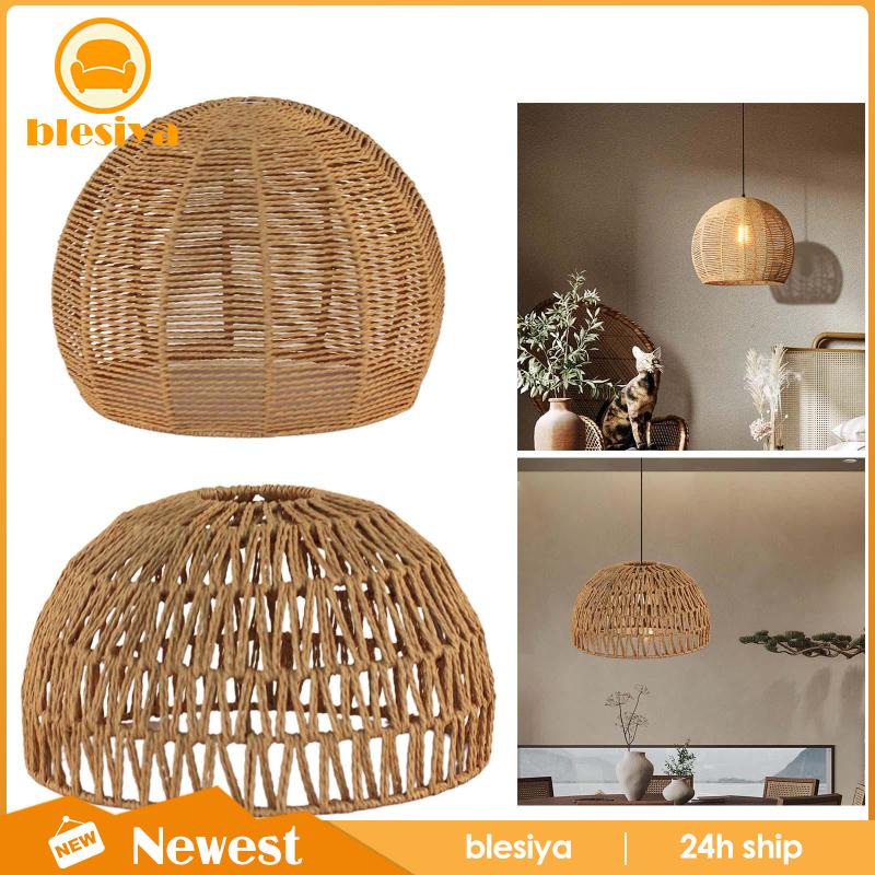 [Blesiya] Lồng Treo Dây Thừng Cố Định Bóng Đèn Cố Định Mộc Mạc