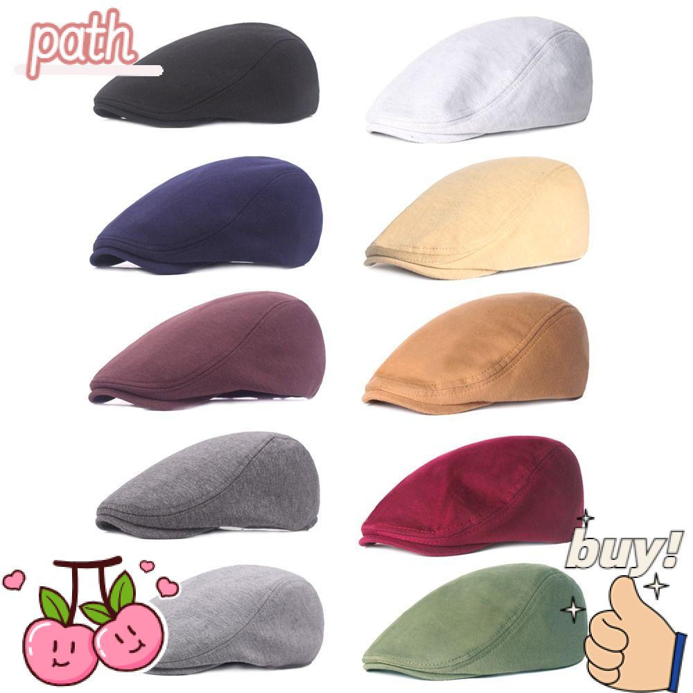 Mũ Beret Vải Len Màu Sắc Đơn Giản Phong Cách Retro Cho Nam