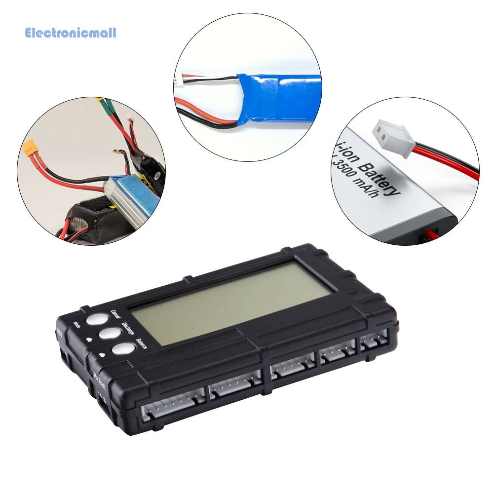 Đồng Hồ Đo Điện Áp Pin Lipo 2-6s Lipo RC 3 Trong 1 Màn Hình LCD
