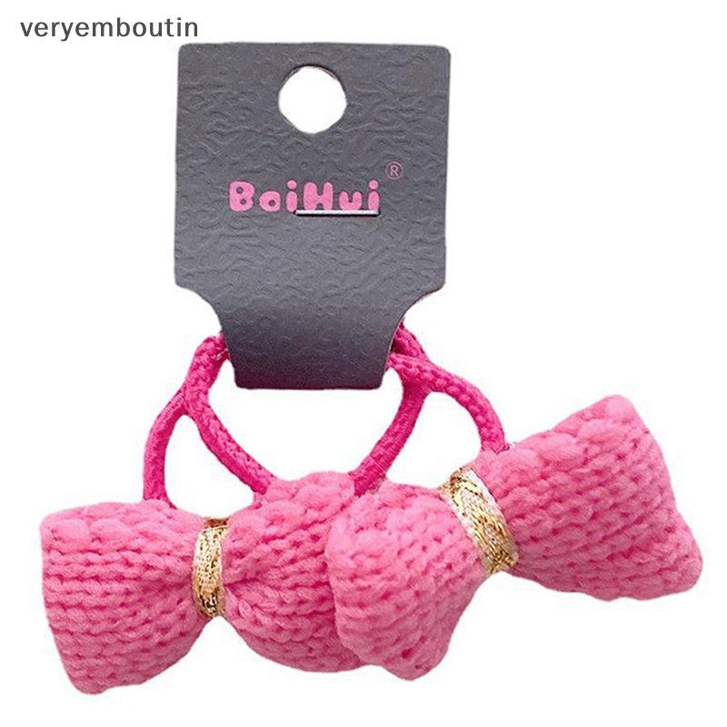 Dây Buộc Tóc Đính Nơ Nhiều Màu Sắc Dễ Thương Phong Cách Hàn Quốc Cho Bé Gái
