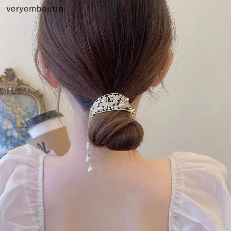 Kẹp Tóc Đuôi Ngựa Bướm Cổ Điển Thời Trang Cố Định Tóc Đuôi Ngựa Cao Hình Dạng Viên Thuốc Dành Cho Bạn Nữ