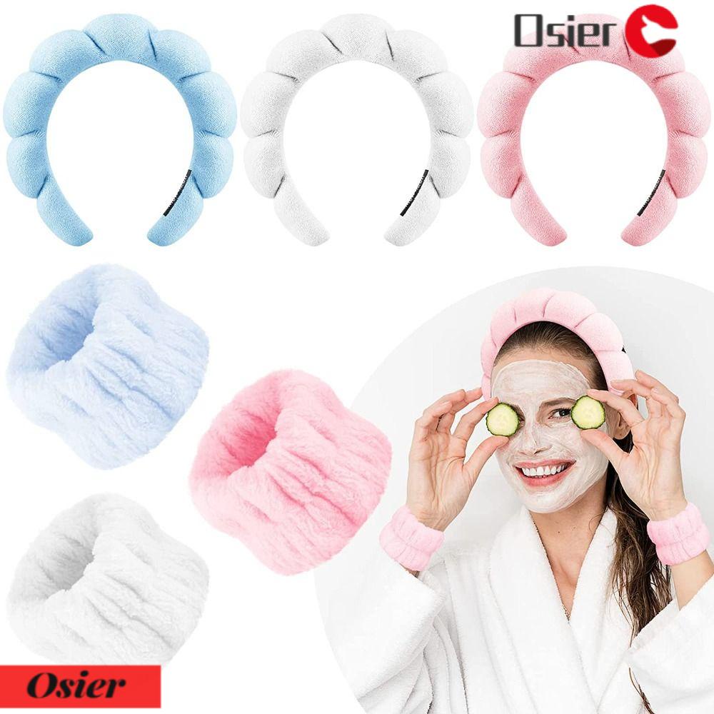 1 Băng Đô Bọt Biển Màu Trơn Không Trượt Dùng Rửa Mặt / Trang Điểm Cho Nữ