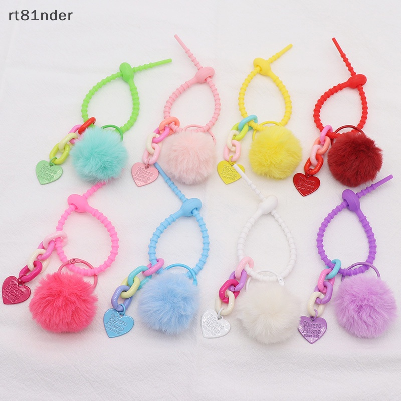 Dây Móc Khóa Bóng Lông Nhiều Màu Sắc Thời Trang