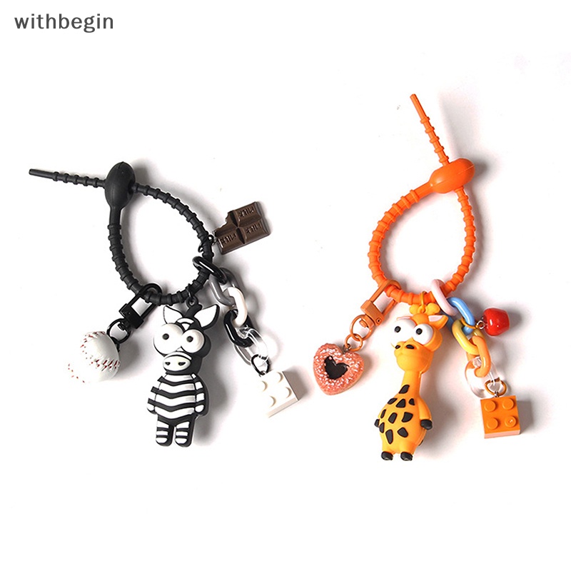 Móc Chìa Khóa Silicon Hình Động Vật Hoạt Hình Vui Nhộn