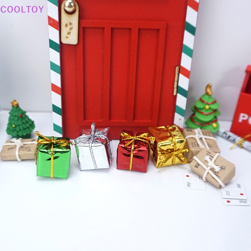Bộ 4 Hộp Quà Giáng Sinh Màu Sắc Hình Khối Lập Phương Tỷ Lệ 1: 12 Dùng Trang Trí Nhà Búp Bê