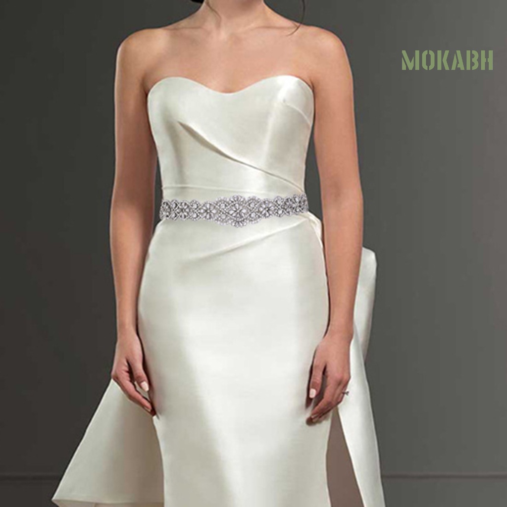 Thắt Lưng Đính Đá Lấp Lánh Chống Rách Dành Cho Cô Dâu