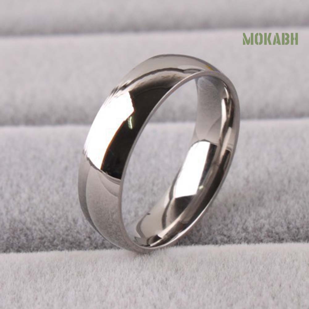 Nhẫn Cưới Bằng Thép Không Gỉ Hình Mái Vòm Thời Trang Cho Nam Và Nữ