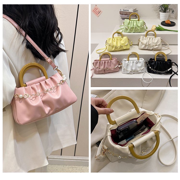 Ielgy Túi Xách Tay Xếp Ly Sức Chứa Lớn Dễ Phối Đồ