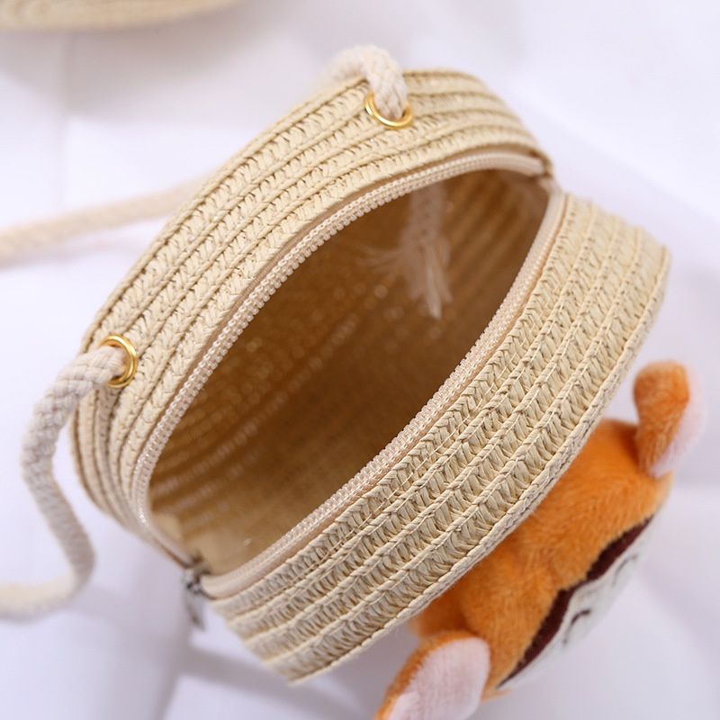 DISNEY Túi Rơm Đi Biển Họa Tiết Hoạt Hình Melody Dễ Thương Cho Bé Gái 2023