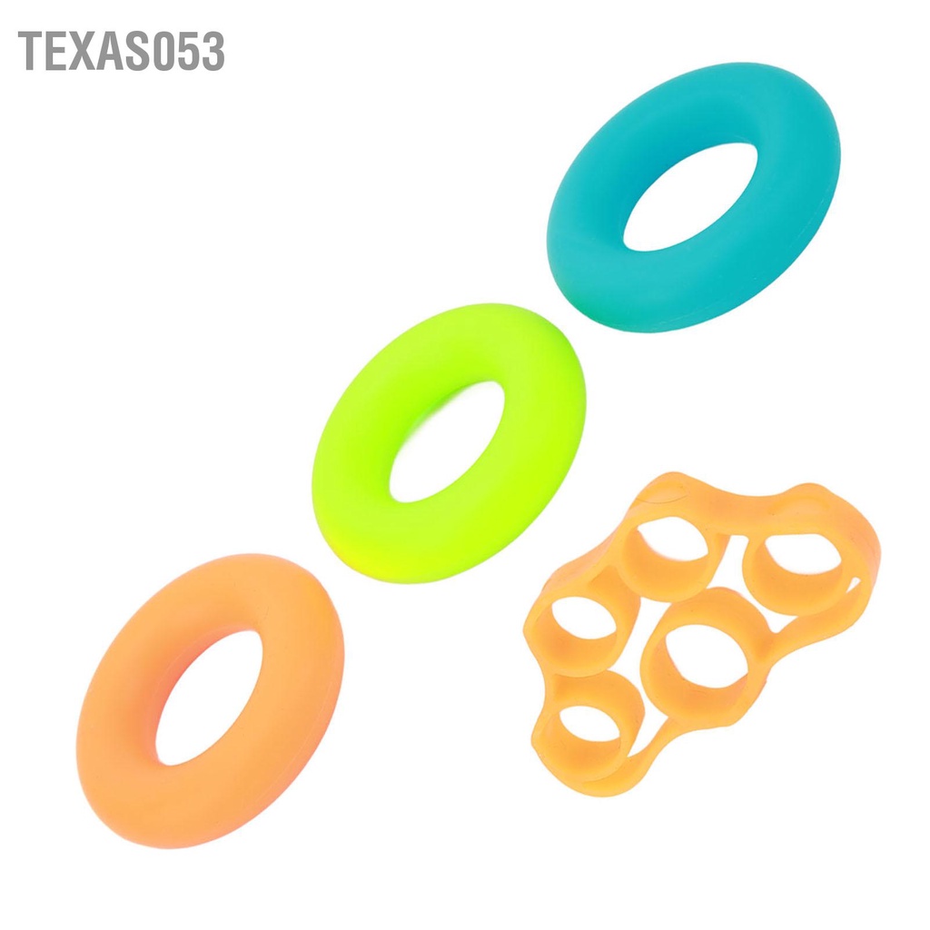 Texas053 Dụng cụ tăng cường lực tay cầm bằng silicon Màu hỗn hợp Có thể giặt được duỗi ngón di động Máy tập nhỏ