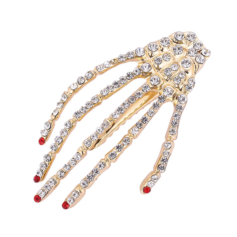 Kẹp TóC HìNh Bộ Xương BàN Tay ĐíNh Kim Cương Giả ThờI Trang Cho Nữ