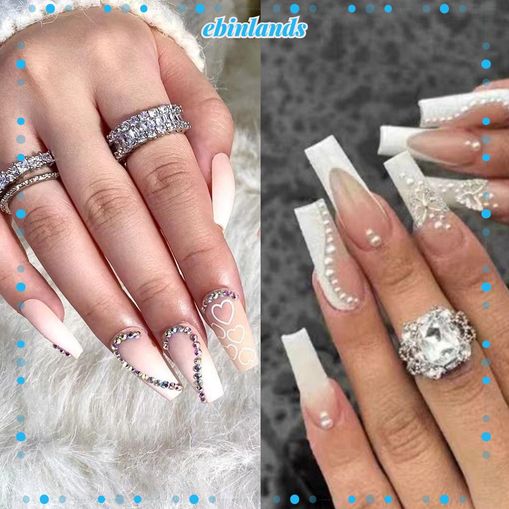 Bộ 24 Móng Tay Giả Dạng Nhấn Che Phủ Toàn Diện DIY