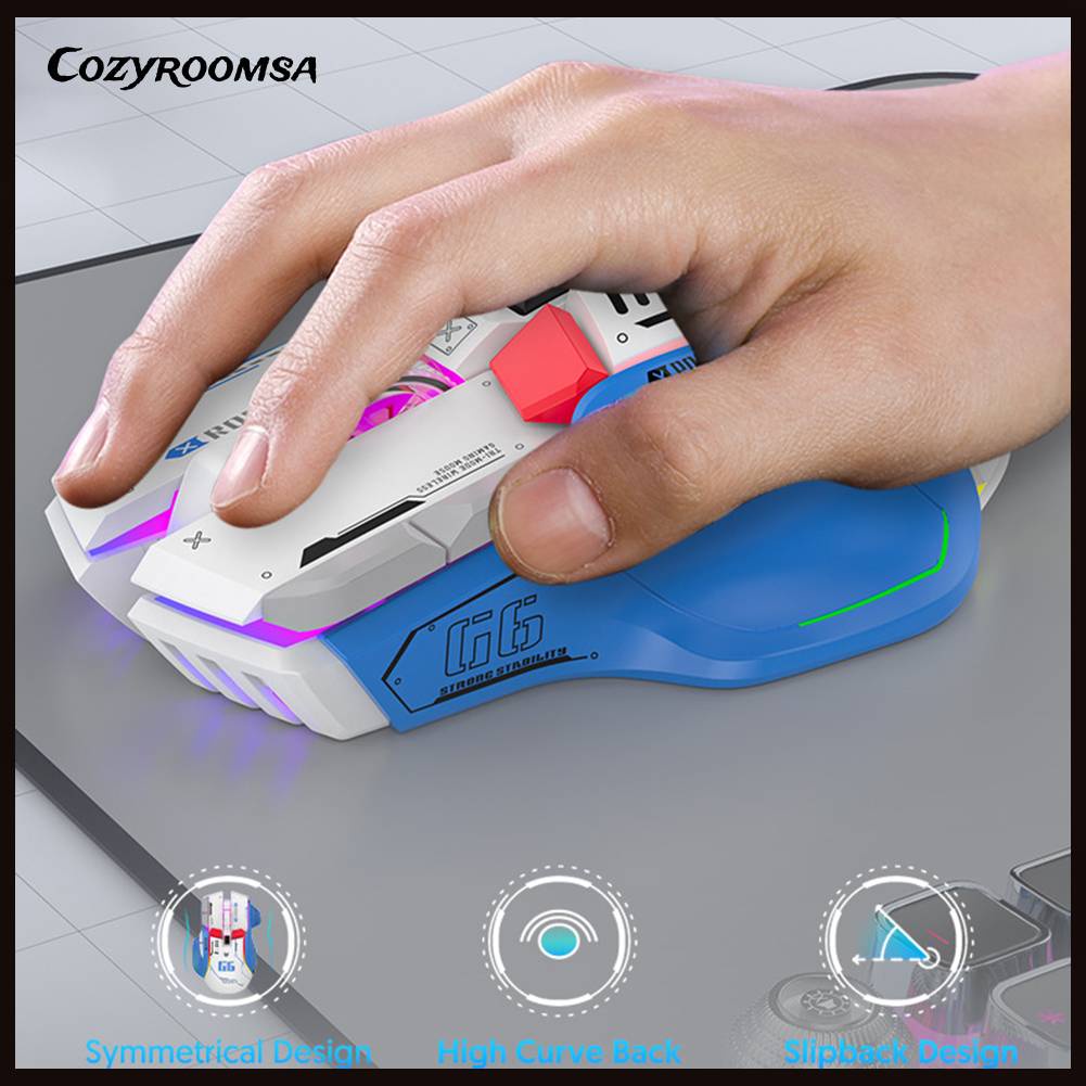 Chuột Bluetooth 2.4G Có Đèn RGB 500mAh