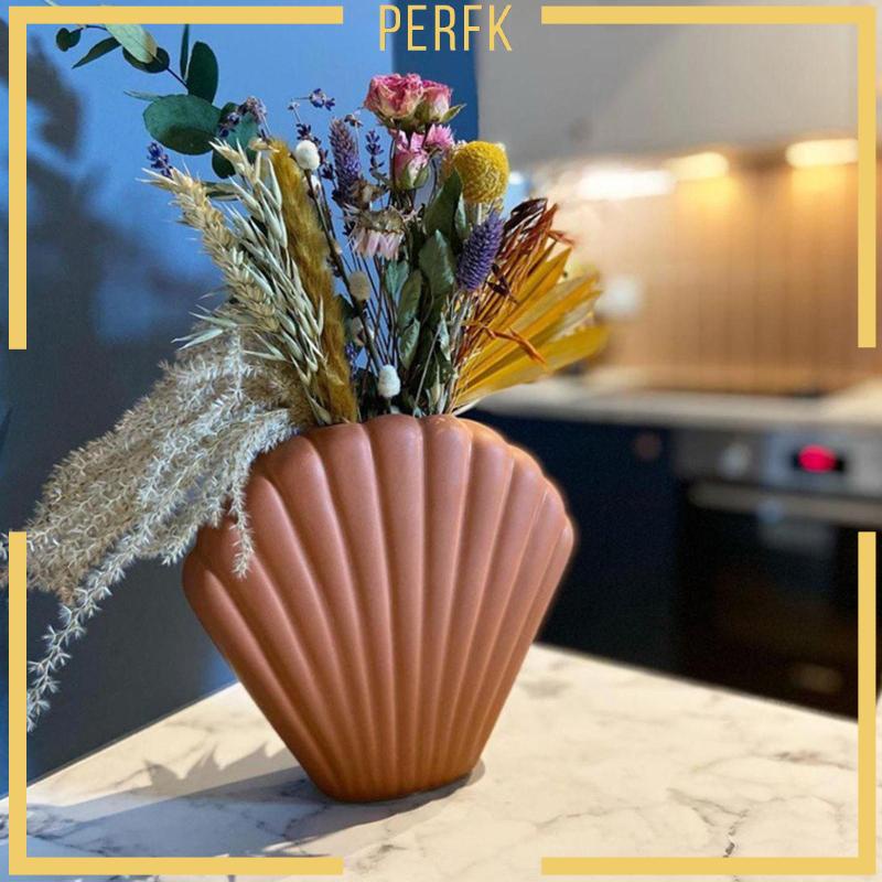 Lọ Hoa Bằng Gốm Hình Vỏ Sò Dùng Trang Trí Tiệc Cưới