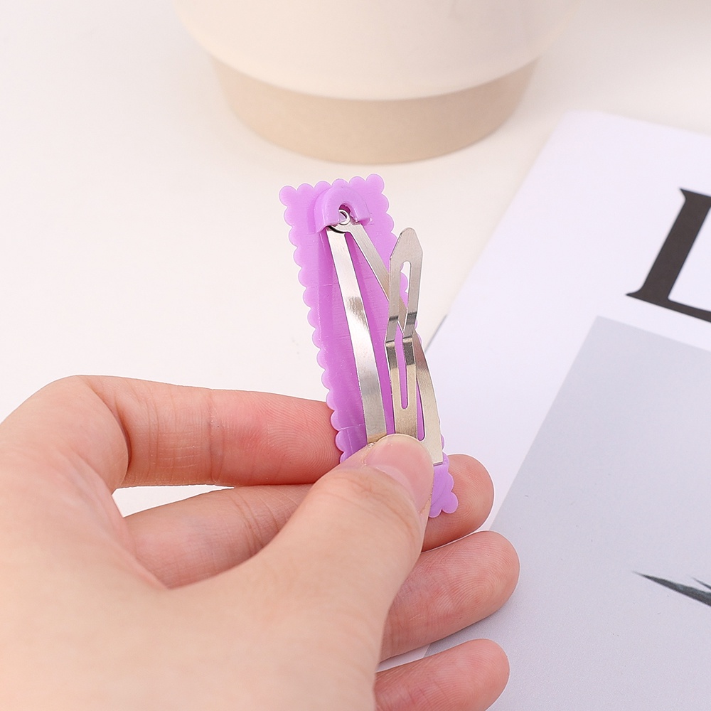 Set 4 Kẹp Tóc Hình Vuông Màu Sắc Macaron Dành Cho Nữ