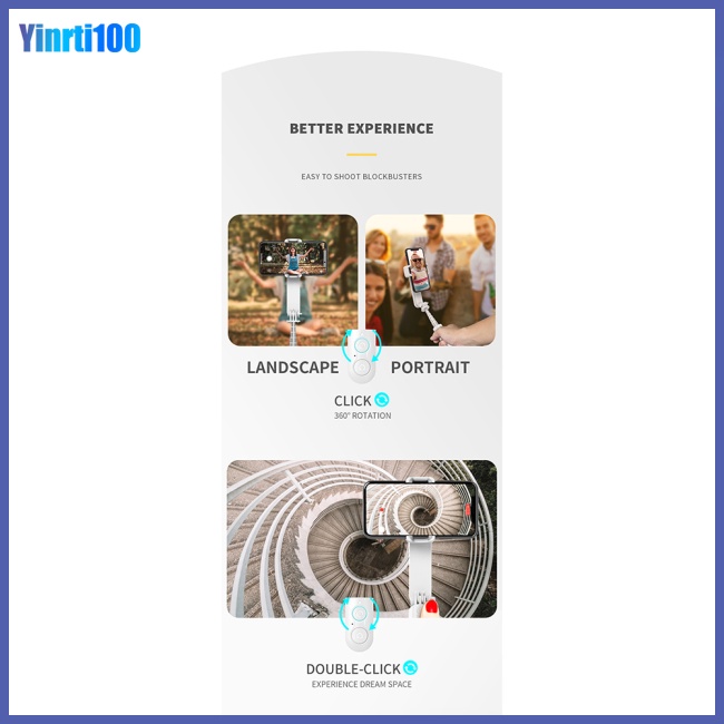 Gậy Chụp Ảnh Tự Sướng Yinrti L09 Có Đèn Kết Nối Bluetooth Đa Năng