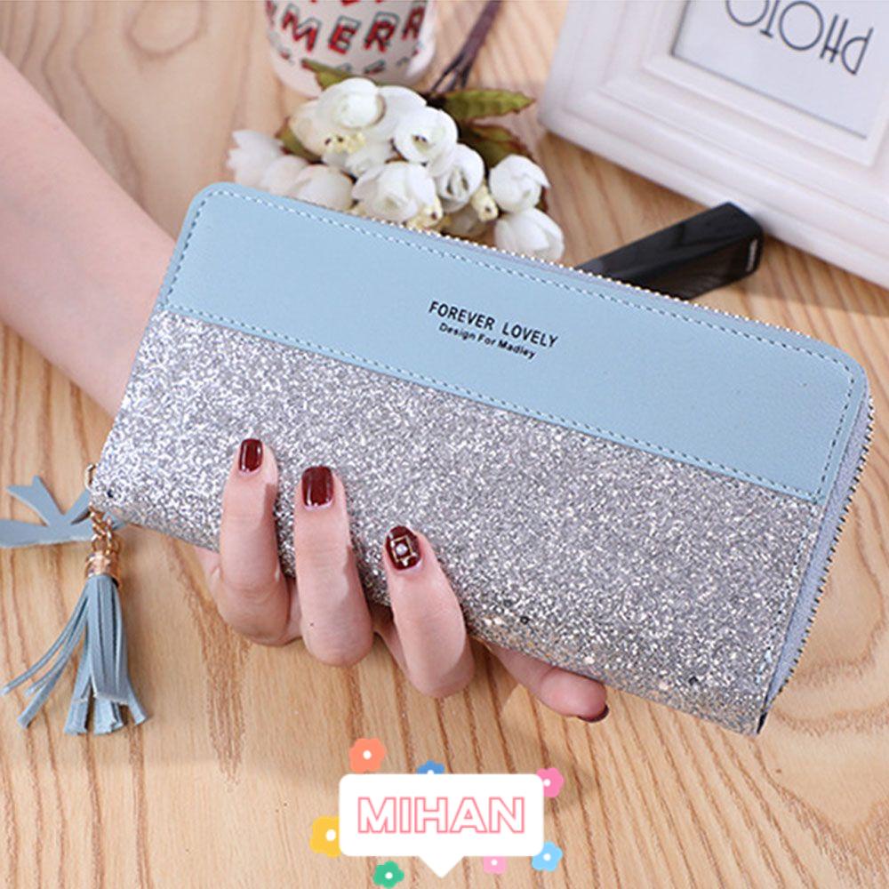 Ví Dài Đựng Điện Thoại Đính Kim Tuyến Lấp Lánh MIHAN1 Dành Cho Nữ