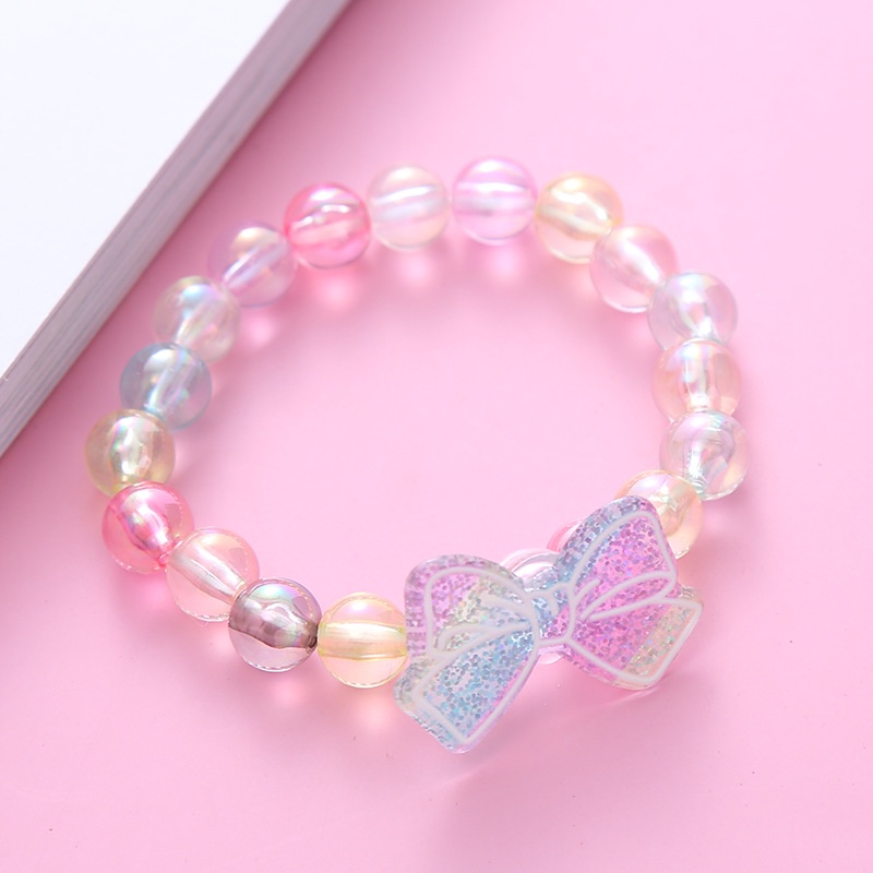 Vòng Đeo Tay Bằng Acrylic Lấp Lánh Cho Bé | Vòng Đeo Tay Bảo Vệ Môi Trường Kiểu Hoạt Hình Công Chúa Nhỏ Dễ