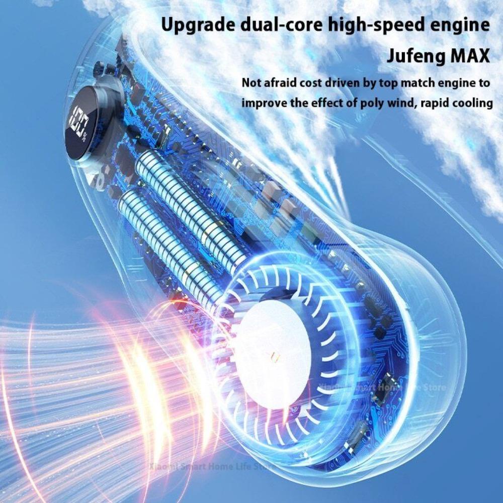 ESPO Quạt Làm Mát Đeo Cổ Không Cánh 4 Tốc Độ Có Màn Hình LED Sạc Cổng Usb Dùng Khi Chơi Thể Thao Ngoài Trời