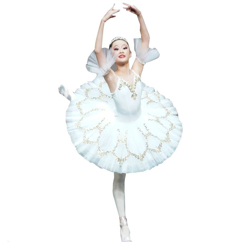 Đầm Múa Ballet Phối Lưới Hình Thiên Nga Nhỏ Dễ Thương Cho Bé Gái