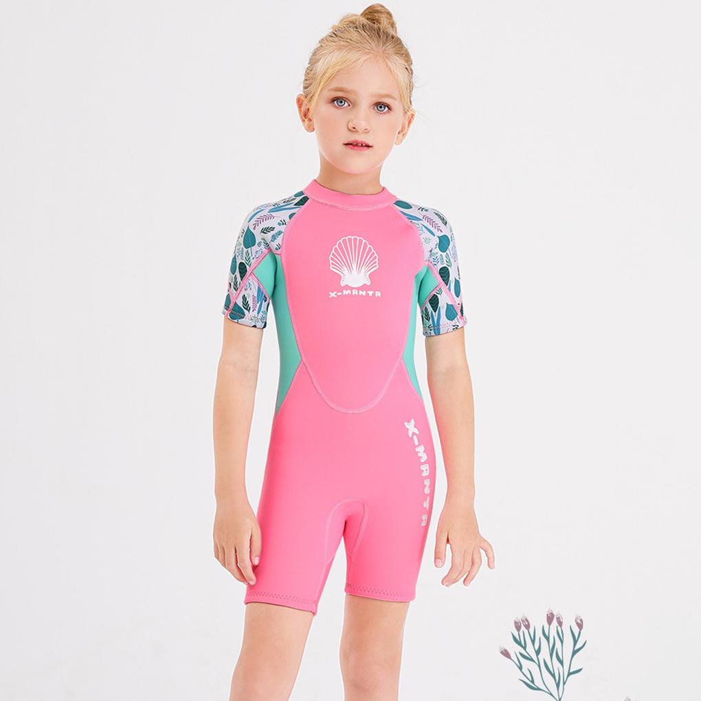 Bộ Đồ Lặn Gồm Áo Liền Quần Ngắn Tay Dày 2 5MM Chất Liệu Cao Su Tổng Hợp Cho Bé