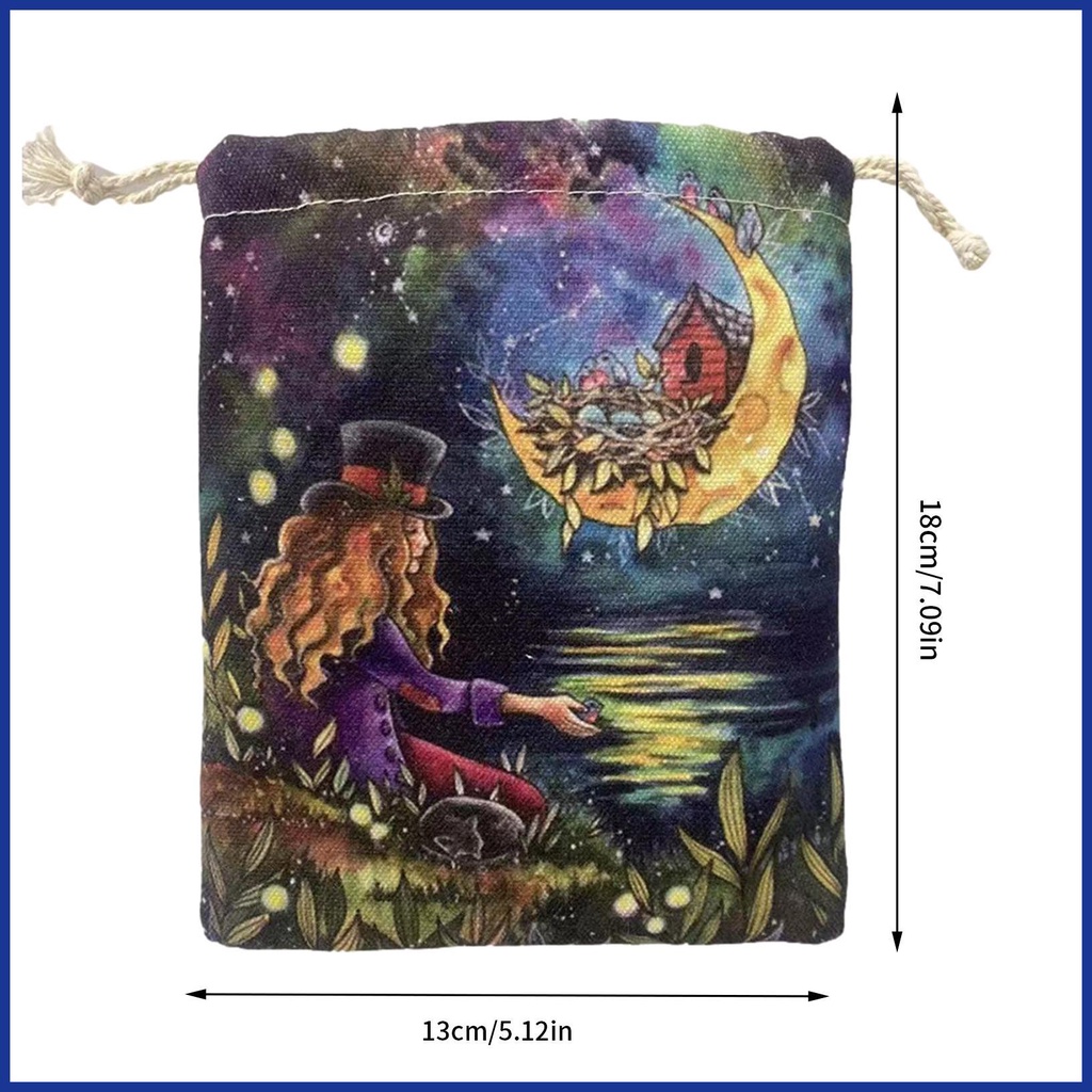 Túi Nhung Dây Rút Đựng Thẻ Bài Tarot Oracle Tiện Dụng