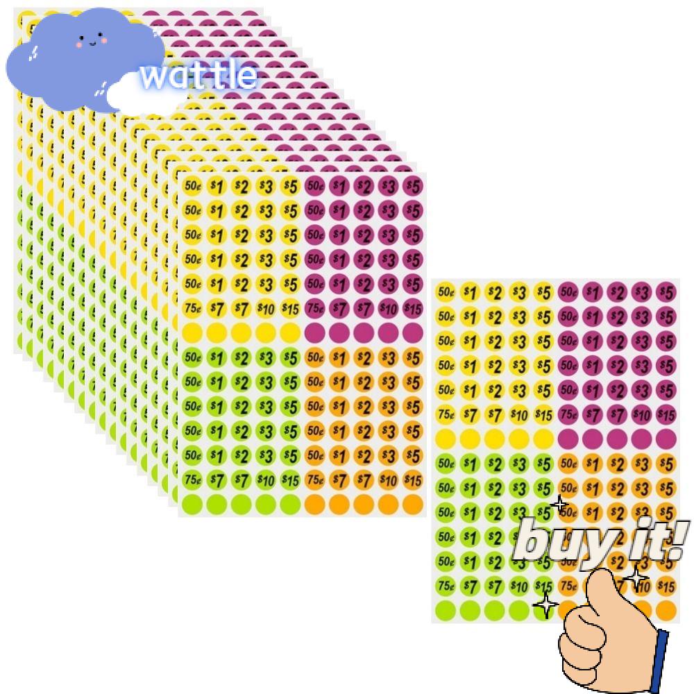 WATTLE Set 20 Tấm Sticker Dán Trang Trí Garage Độc Đáo Xinh Xắn