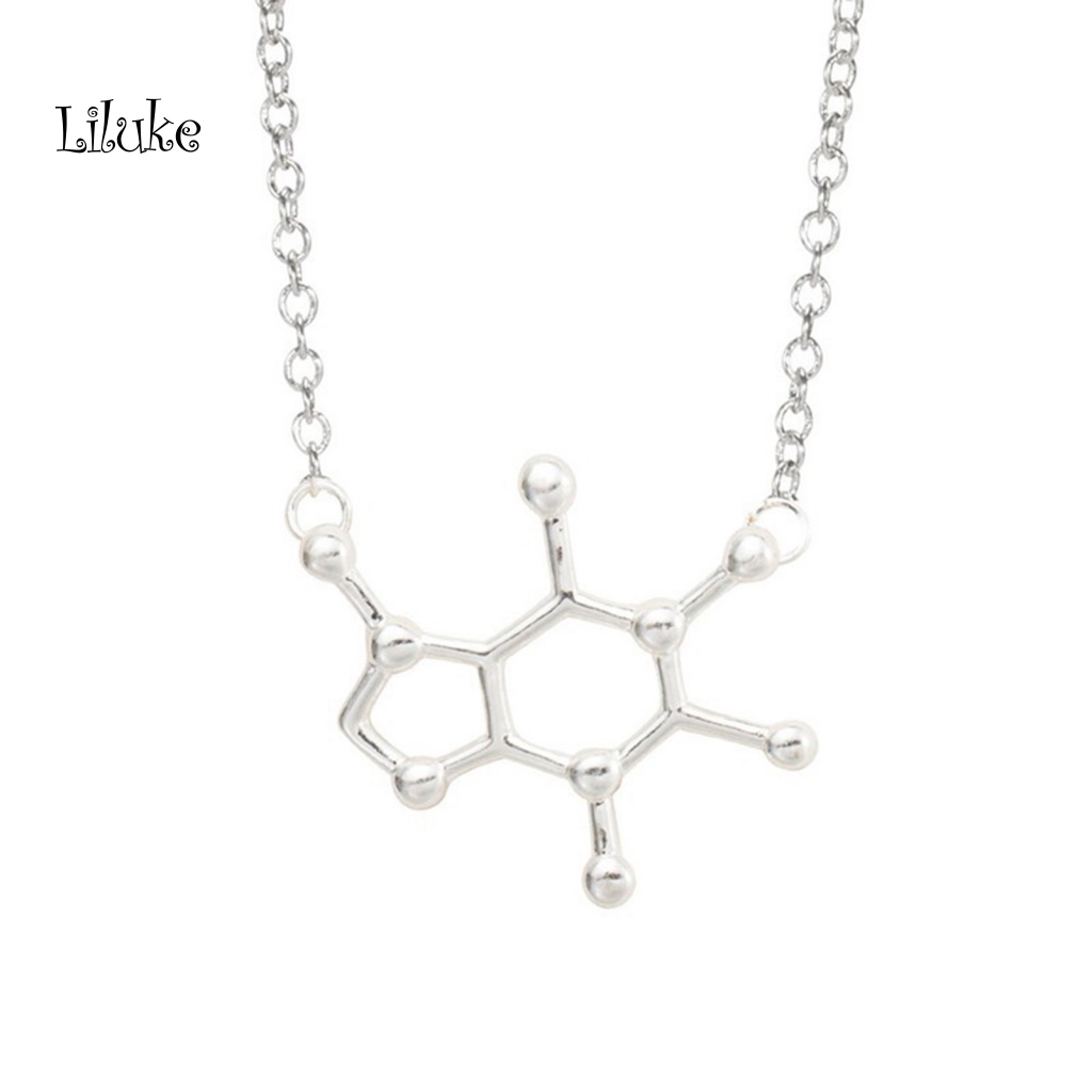 Vòng cổ Hợp Kim Màu Trơn Hình Phân Tử Cực Chất Liệu Thân Thiện Với Môi Trường