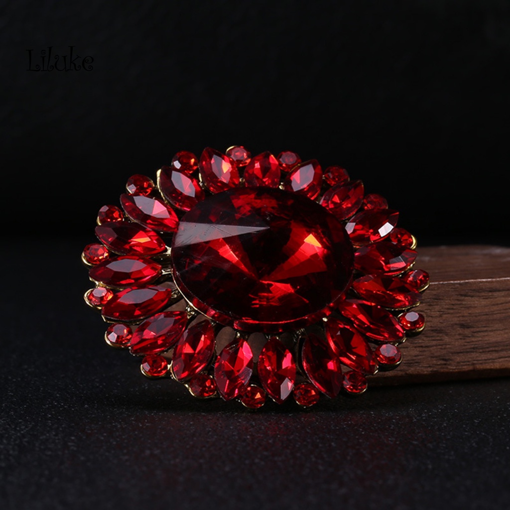 Ghim Cài Áo Hình Hoa Đính Đá Nhân Tạo Thời Trang