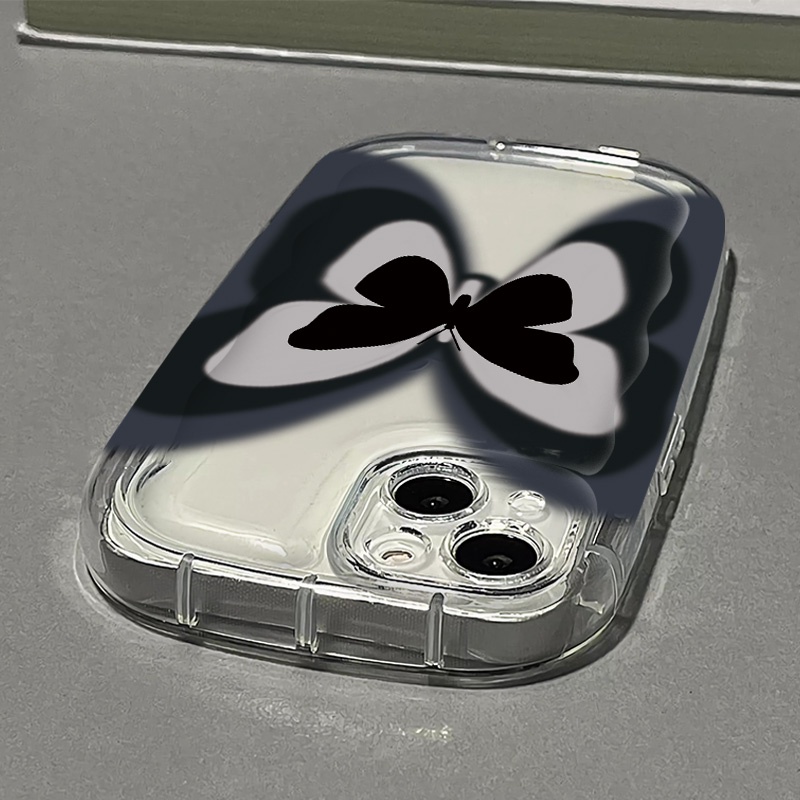 Ốp Điện Thoại Silicone Trong Suốt Chống Sốc In Hình Bướm Cho IPhone 14 13 12 11 Pro Max 7 + 8 Plus XS X XR