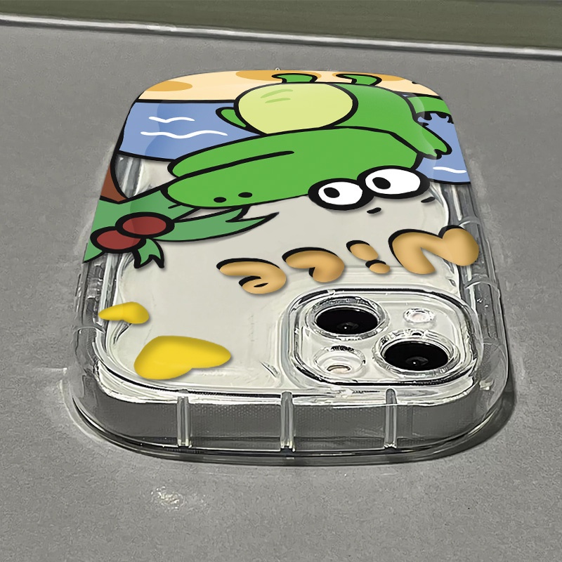 Ốp Điện Thoại Silicone Mềm Trong Suốt Chống Sốc In Hình Cá Sấu Cho IPhone 14 13 12 11 Pro Max XS X XR 8 + 7 Plus