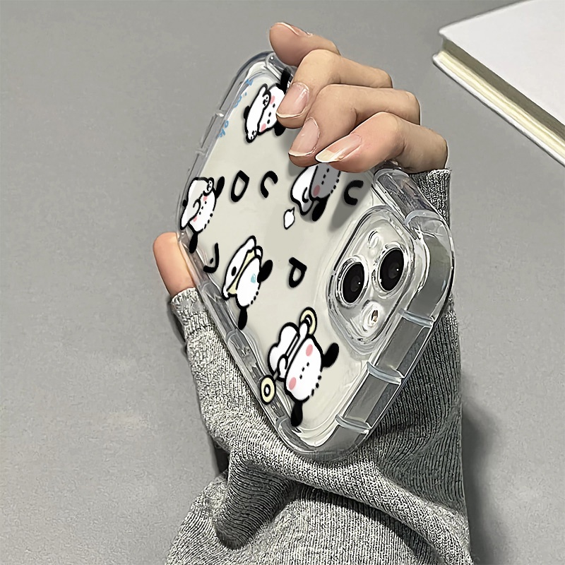 Ốp Điện Thoại Silicone Mềm Trong Suốt Chống Sốc In Hình Chú Cún Cho IPhone 14 13 12 11 Pro Max XS X XR 8 + 7 Plus