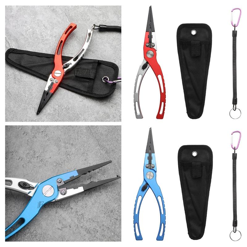 [Fenteer1] Kìm Gỡ Lưỡi Câu Cá Trọng Lượng Nhẹ Kèm Túi Đựng Chắc Chắn