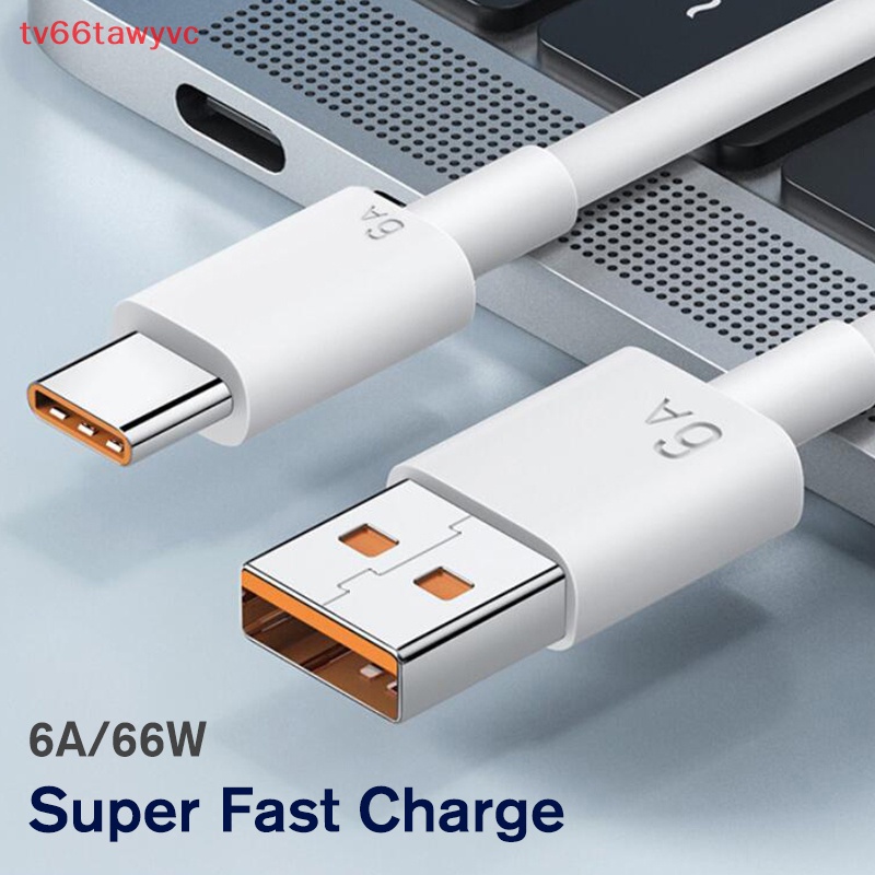 2 mét 6A 66W USB Type-C Cáp sạc siêu nhanh cho Xiaomi Samsung Huawei mới