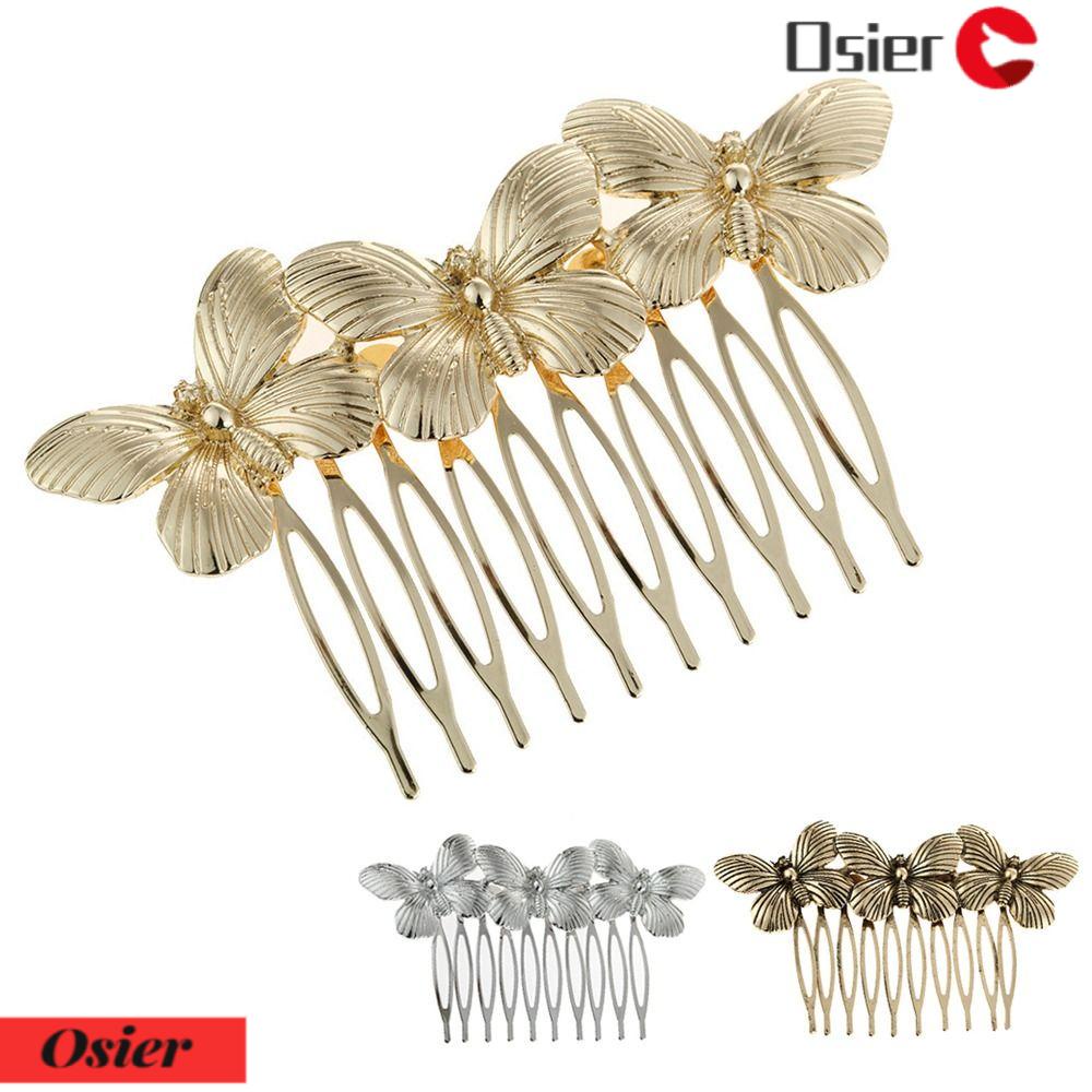 OSIER1 Bộ 1 Lược Cài Tóc Hình Bướm Bằng Hợp Kim Tinh Tế Cho Đám Cưới