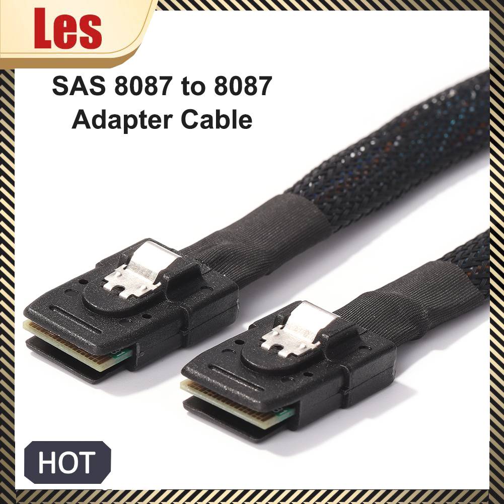 Cáp Dữ Liệu Ổ Cứng SAS SFF 8087 Sang SFF 8087 Server Dài 50cm - Màu Đen