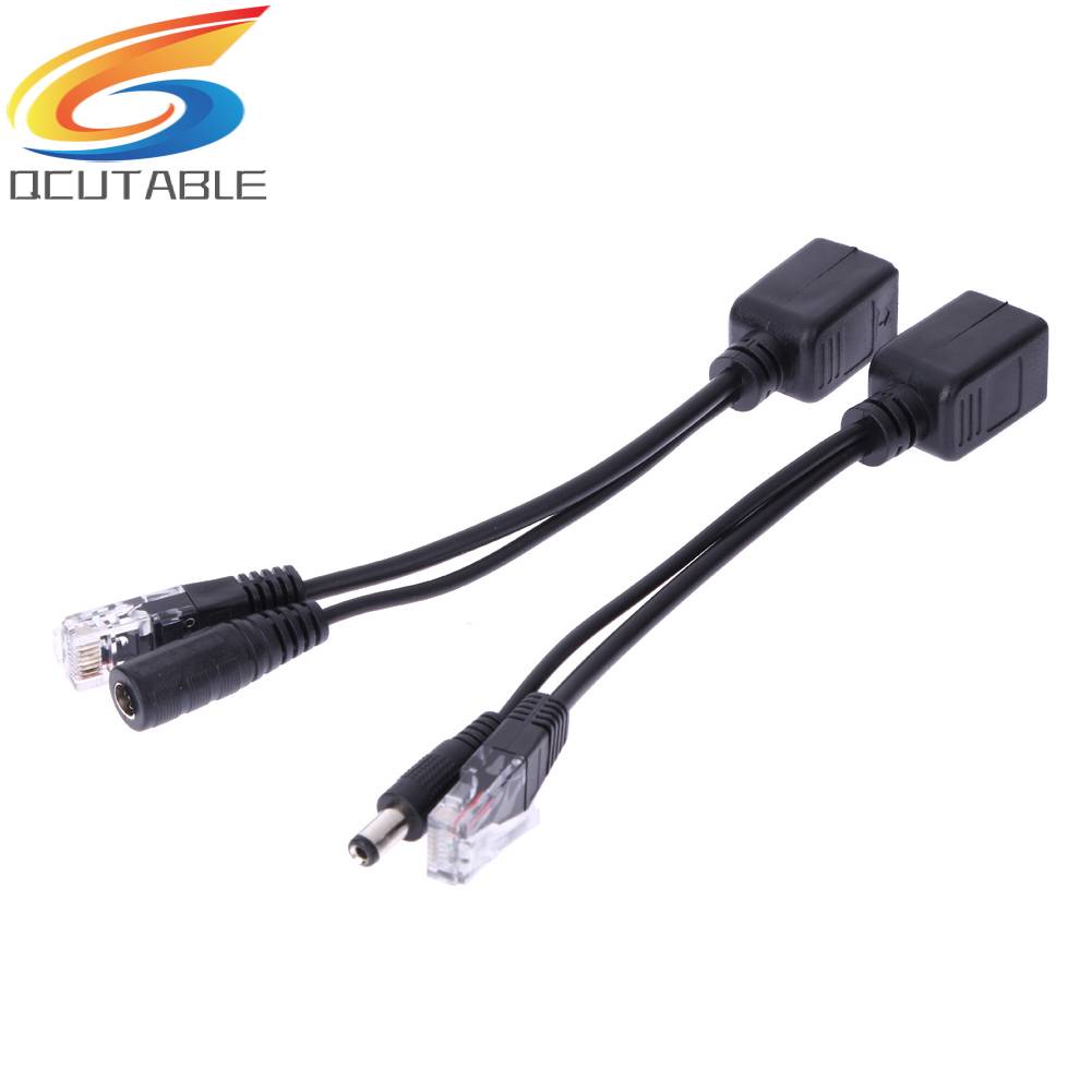 Bộ Dây Cáp PoE + Đầu Chia PoE Màu Đen