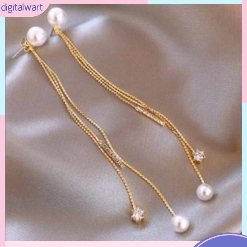 Đôi Bông Tai Dáng Rơi Họa Tiết Ngọc Trai Thời Trang Cho Nữ