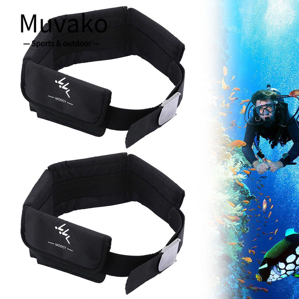 MUVAKO Dây Đai Đeo Hông Kèm 4 Túi Đựng Dụng Cụ Lặn Tiện Dụng