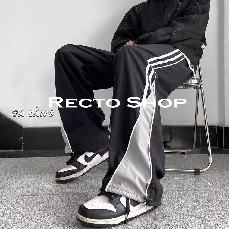 Recto Shop Quần Túi Hộp quần nam ống rộng quần 2023 NEW RS062099